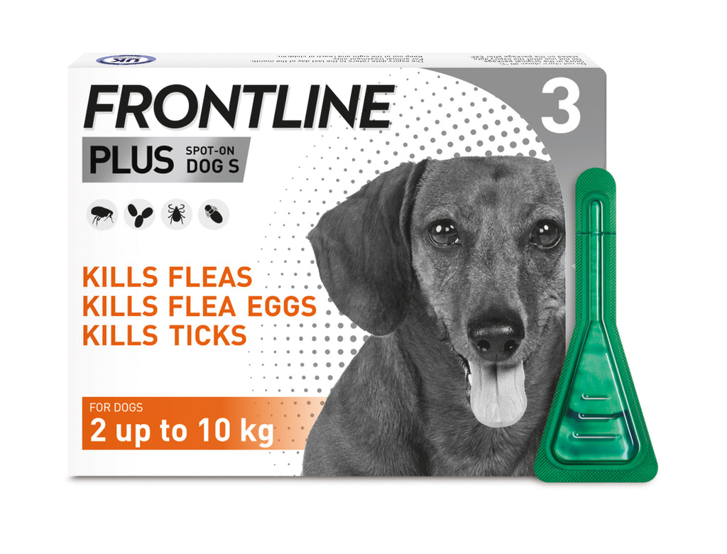 Frontline Plus Spot On for Dogs 3 Pipette - 2 up to 10kg 