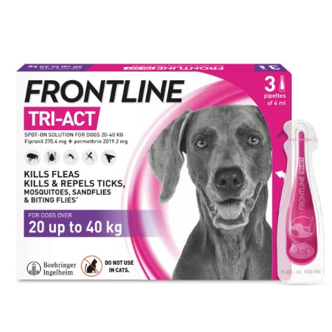 Frontline Tri-Act for dogs over 20 up to 40 kg - 3 pipettes