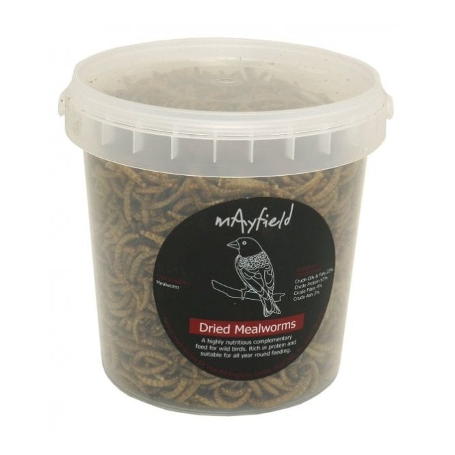 Mayfield Dried Mealworms For Birds UK 1ltr Petwell