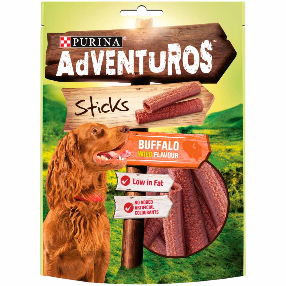 Adventuros Sticks Dog Treats Buffalo Flavour Treats for Dogs