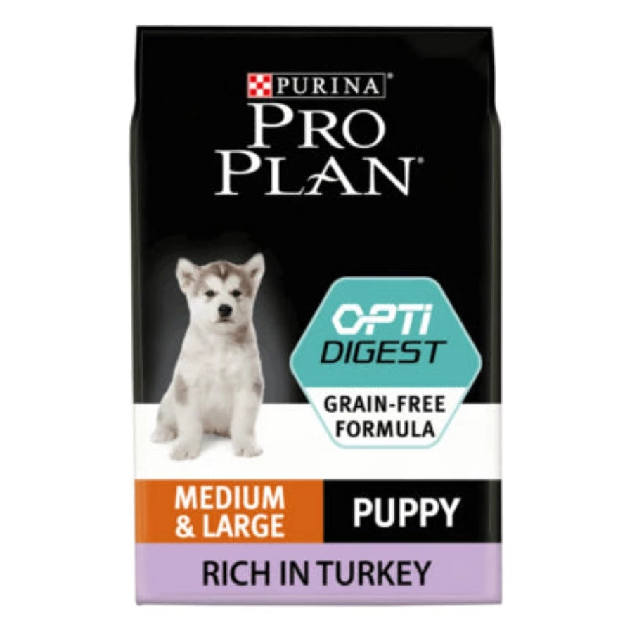 Pro Plan Dog Puppy Grain Free Optidigest Medium Breed Sensitive Digestion Turkey - 12kg