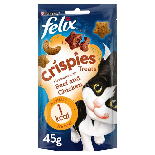 Felix Crispies Cat Treats - Beef & Chicken - 45g