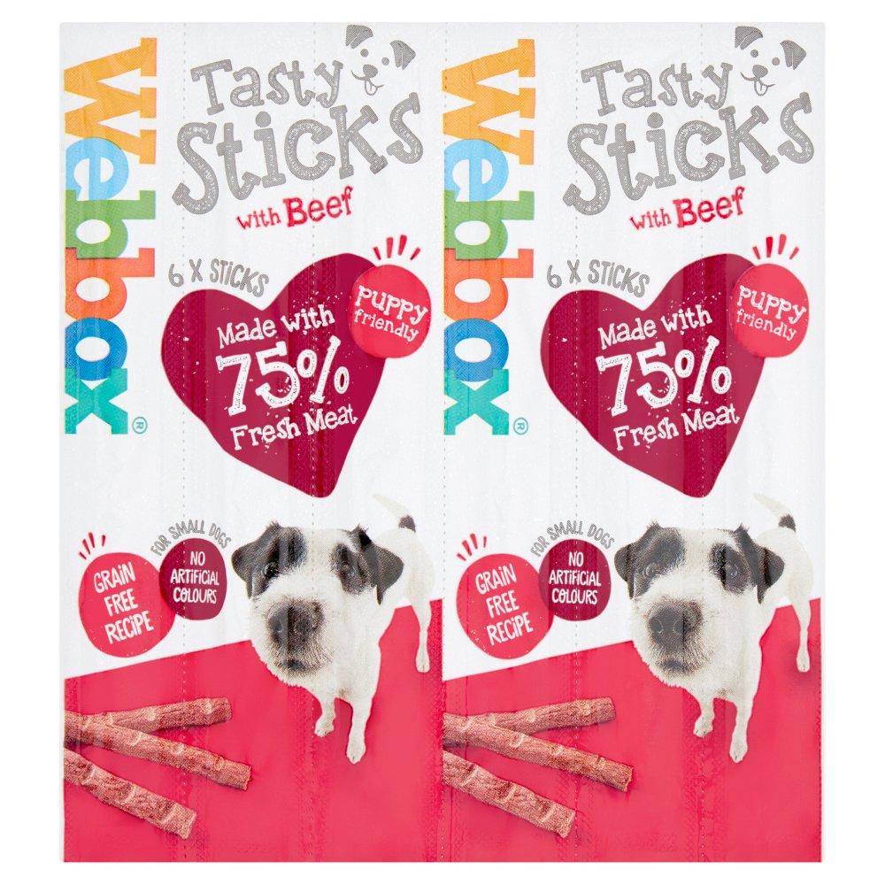 Webbox Delight Tasty Sticks with Beef Treats for Dogs 6pcs