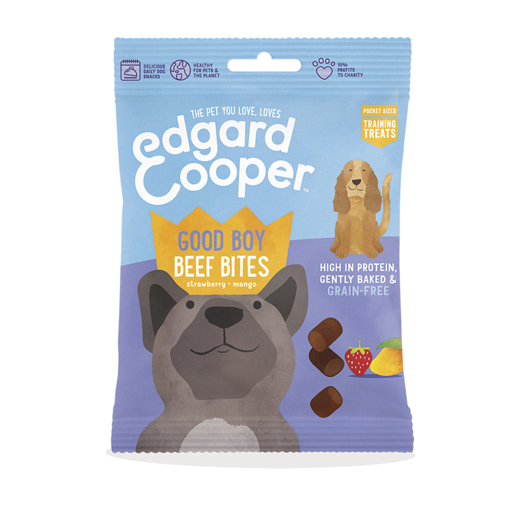 Edgard & Cooper Bites Grain Free Training Treats for Dogs - Beef - 50g