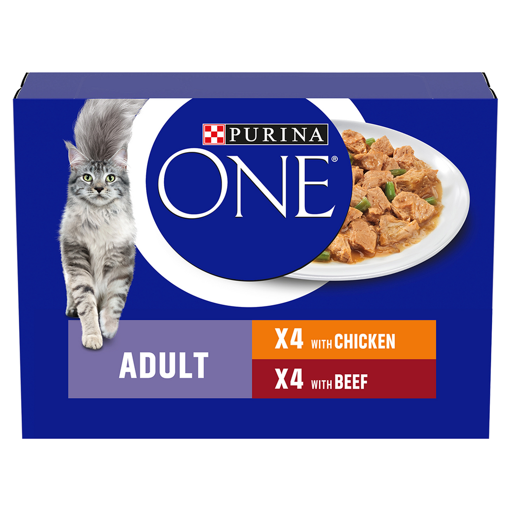 Purina One Chicken & Beef Adult Mini Fillets In Gravy
