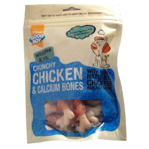 Good Boy Deli Dog Treats Chicken Fillet Twisted Calcium Bones 100g