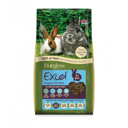 Burgess Excel Rabbit Tasty Nuggets Dwarf & Junior 10Kg