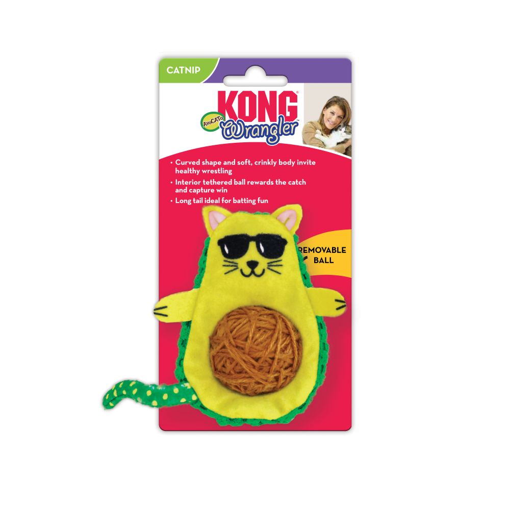 KONG Wrangler Avocato Toy for Cats
