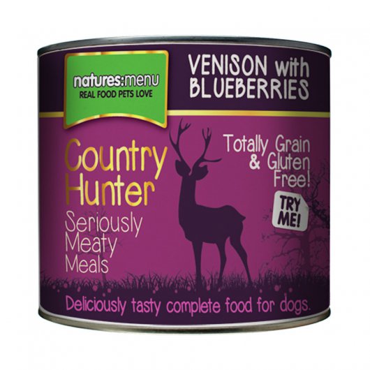 Natures Menu Country Hunter Venison & Blueberries Canned Food for Dogs 600g