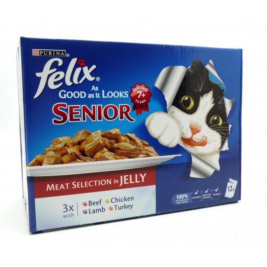 Purina Felix As Good As It Looks Meat Selection for Senior Cats 100g