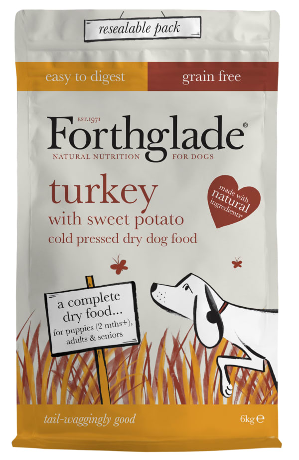 Forthglade Grain Free Cold Pressed Turkey Dry Food for Dogs - 6kg