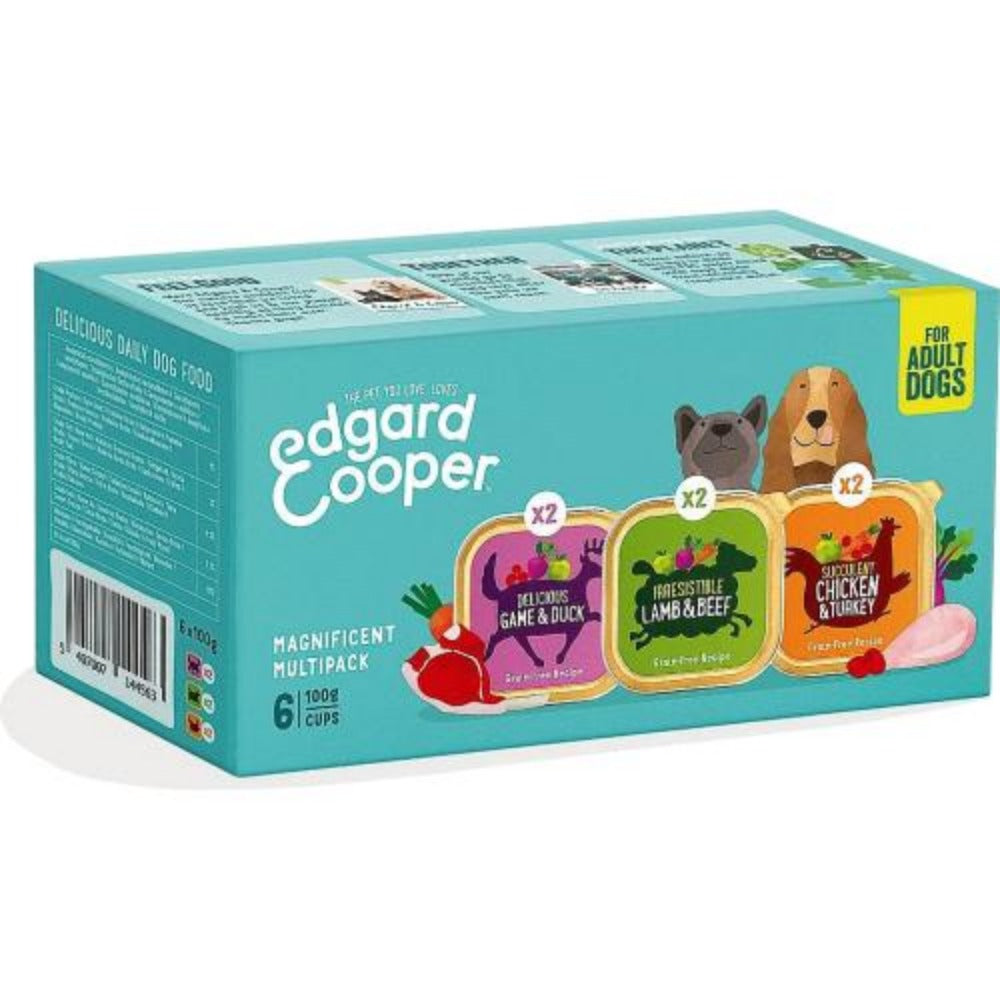 Edgard & Cooper Dog Wet Cup Magnificent Multipack 6x100g