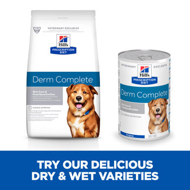Hills Prescription Diet Derm Complete Skin Care and Food Sensitivities AdultSenior Dry Dog Food Original