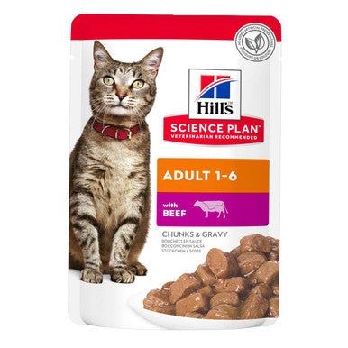 Hills Science Plan Adult Beef Wet Cat Food