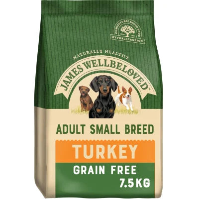 James Wellbeloved Grain-Free Turkey Kibble for Small Dogs