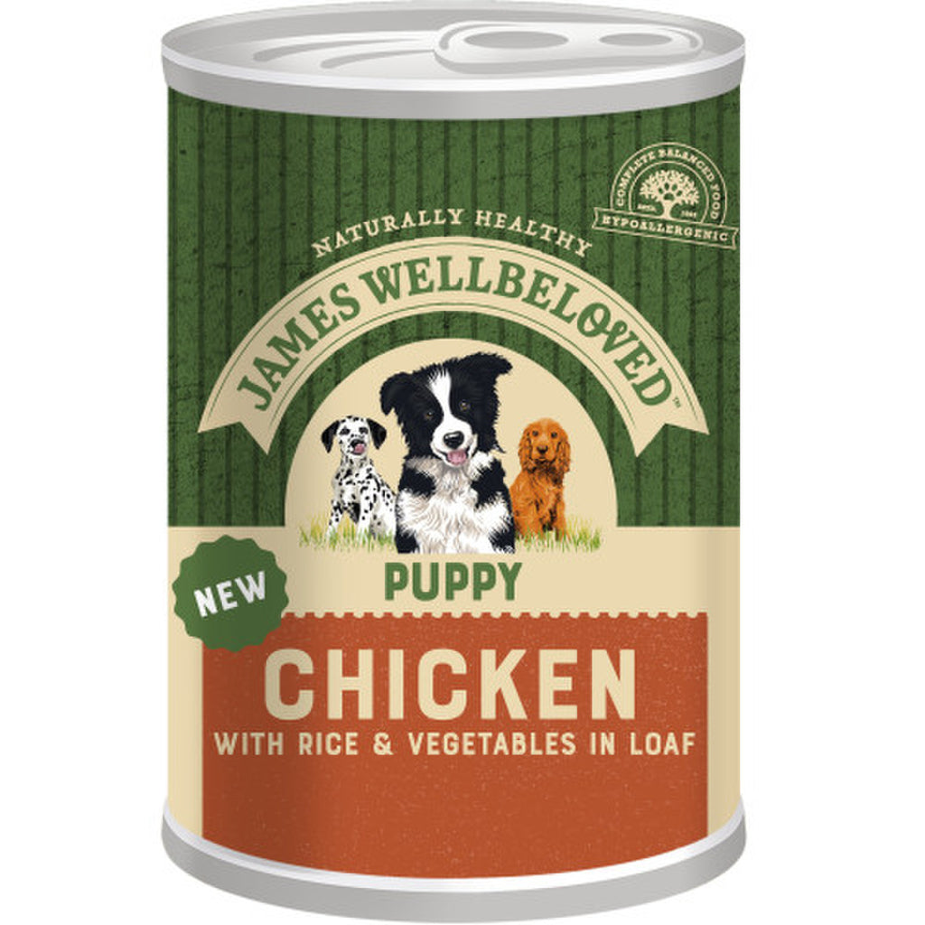 James Wellbeloved Puppy Chicken Rice And Vegetable In Loaf Can - 400g