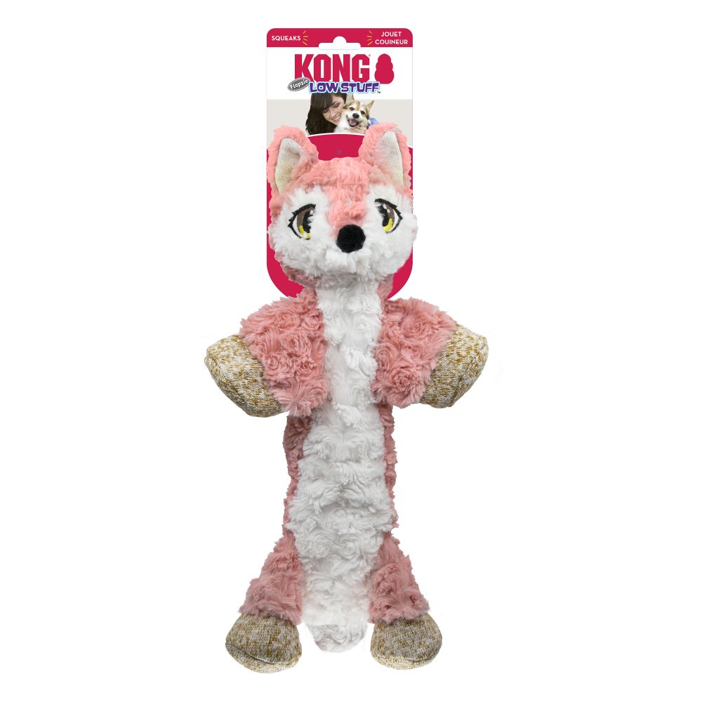 KONG Low Stuff Flopzie Fox Toy for Dogs - Medium