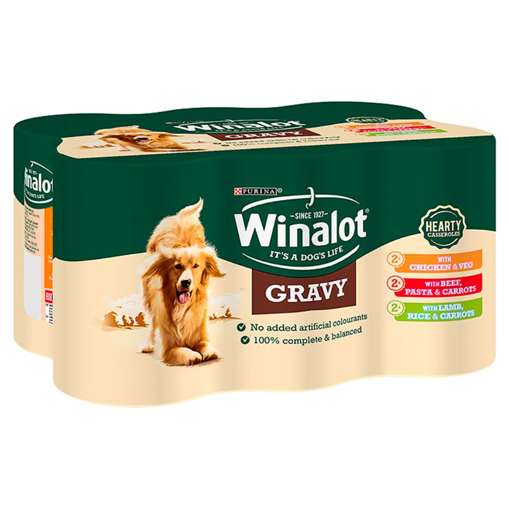 Winalot Mixed Variety Casserole Selections in Gravy - 6 x 400g