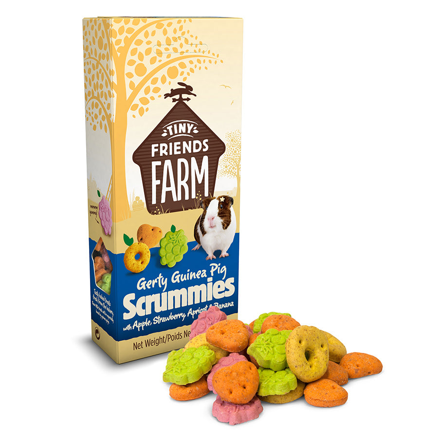 Supreme TINY Friends Farm Gerty Guinea Pig Mixed Selection Fruit Scrummies Treats 120g