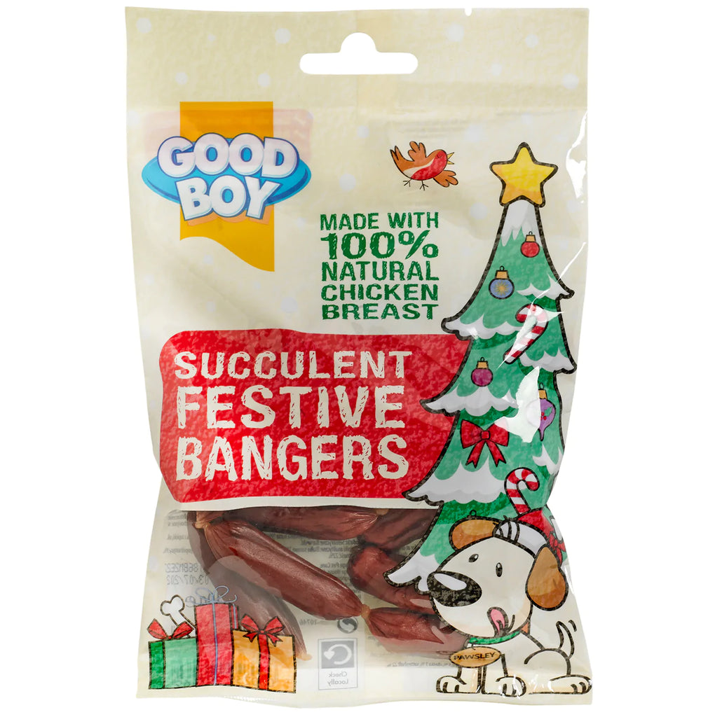 Good Boy Succulent Festive Bangers - 110g