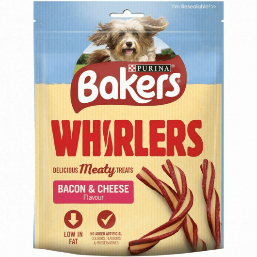 Bakers Dog Treat Bacon And Cheese Whirlers 130g