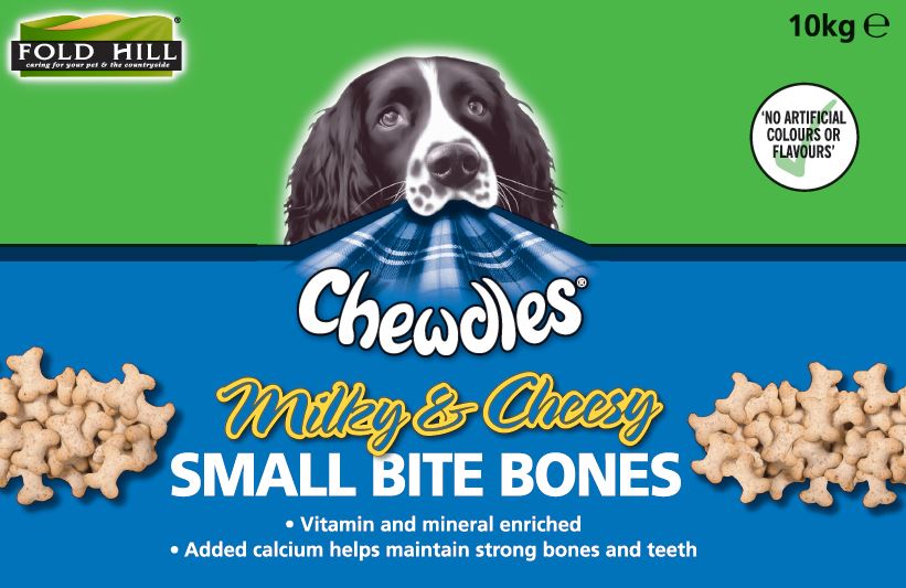 Fold Hill Chewdless Milky Cheesy Small Bite Bones Treats for Dogs - 10kg