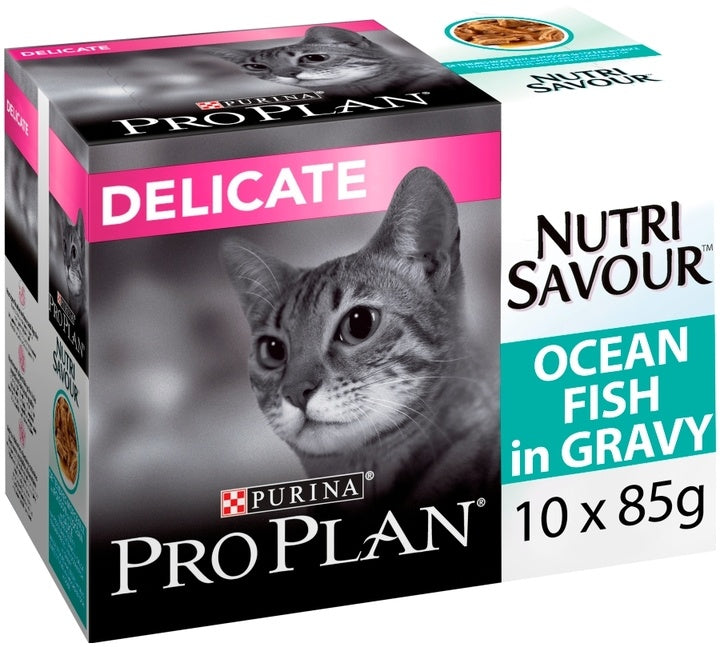 Purina Feline ProPlan Delicate NutriSavour with Ocean Fish 10 x 85g
