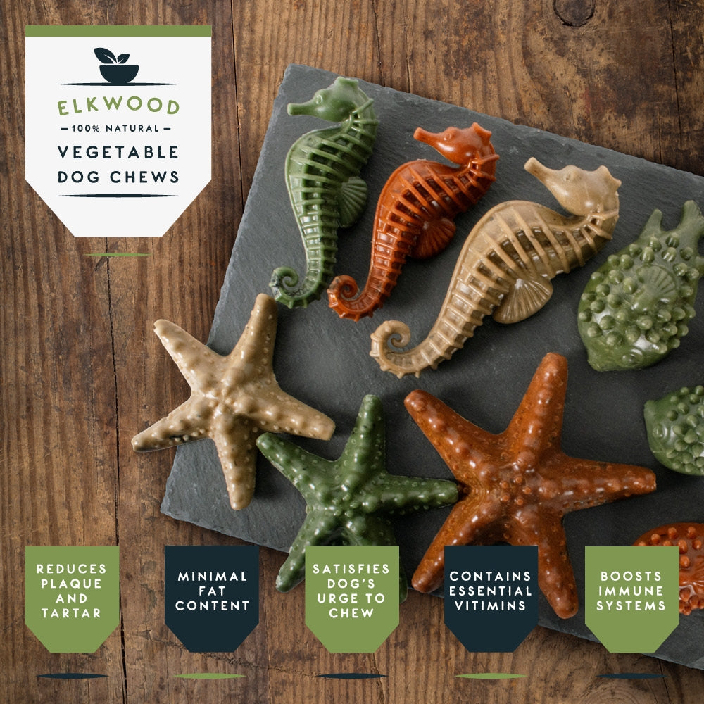 Elkwood Sea Creatures Treats with Seaweed & Active Enzymes for Dogs