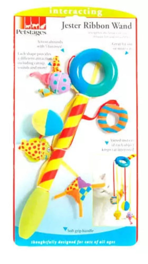 Petstages Jester Ribbon Wand Toy for Cats