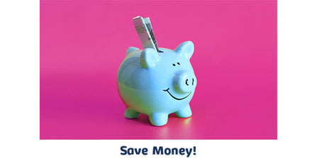 Save Money - Blue Piggy Bank