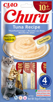 Front View of Ciao Churu 4 Pack Senior Cat Treat - Tuna Recipe - 4 x 14g