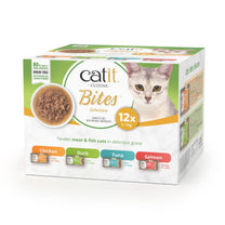 Front View of Catit Cuisine Meaty Bites in Gravy Variety Pack Wet Cat Food - 12 x 75g