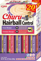 Front View of Ciao Churu Hairball Control Variety Cat Treats - 20 Pack - 20 x 14g