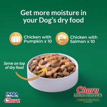 Ciao Churu 20 Pack Meal Topper for Adult Cats - Chicken with Salmon & Chicken with Pumpkin Variety - 20 x 14g