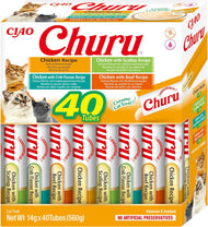 Front View of Ciao Churu 40 Pack Box Cat Treat - Chicken Variety - 40 x 14g