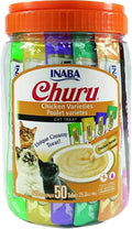 Front View of Ciao Churu 50 Pack Cat Treat - Chicken Varieties - 50 x 14g