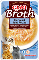 Front View of Ciao Broth Cat Treat - Chicken & Tuna Recipe - 40 g