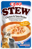 Front View of Ciao Stew Cat Treat - Chicken & Tuna Recipe - 40 g