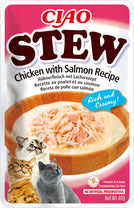 Front View of Ciao Stew Cat Treat - Chicken with Salmon Recipe - 40 g