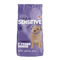 Front View of Burgess Sensitive Senior Complete Dry Dog Food - Turkey - 12.5kg