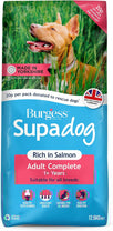 Front View of Burgess Dog Supadog Rich in Salmon Dry Dog Food - 12.5kg