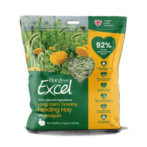 Front View of Burgess Excel Long Stem Feeding Small Animal Hay with Marigold - 1kg