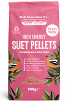 Front View of Suet to Go Suet Pellets Wild Bird Food - Berry - 500g