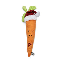 Front View of Petface Christmas Carter Carrot Dog Toy - One Size