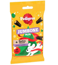 Front View of Pedigree Christmas Jumbone Low Fat Adult Dog Treats - Small - 4 Chew