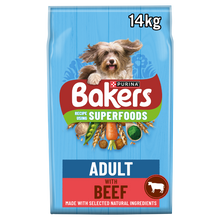 Bakers Adult Dry Dog Food with Beef and Vegetable - 3kg & 14kg