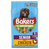 Front View of Bakers Senior Dry Dog Food with Chicken and Vegetable - 2.85kg & 12kg