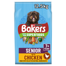 Bakers Senior Dry Dog Food with Chicken and Vegetable - 2.85kg & 12kg