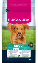 Front View of Eukanuba Adult Large Breed Dry Dog Food - Lamb & Rice - 3kg & 12kg