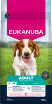Front View of Eukanuba Life Care Adult Small/Medium Breed Dry Dog Food - Salmon & Barley - 12kg
